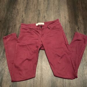 Abercrombie & Fitch Maroon Skinny Jeans 4Regular